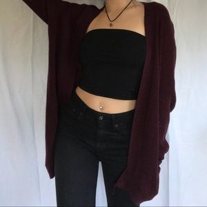 Burgundy American Eagle Cardigan